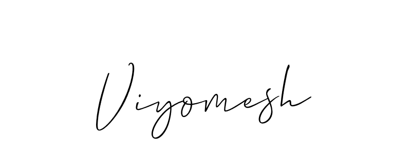 Also You can easily find your signature by using the search form. We will create Viyomesh name handwritten signature images for you free of cost using Allison_Script sign style. Viyomesh signature style 2 images and pictures png