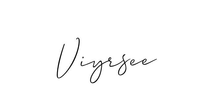 How to make Viyrsee signature? Allison_Script is a professional autograph style. Create handwritten signature for Viyrsee name. Viyrsee signature style 2 images and pictures png