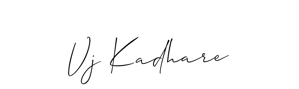 How to make Vj Kadhare signature? Allison_Script is a professional autograph style. Create handwritten signature for Vj Kadhare name. Vj Kadhare signature style 2 images and pictures png