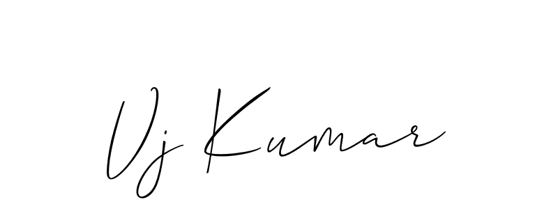 Also we have Vj Kumar name is the best signature style. Create professional handwritten signature collection using Allison_Script autograph style. Vj Kumar signature style 2 images and pictures png