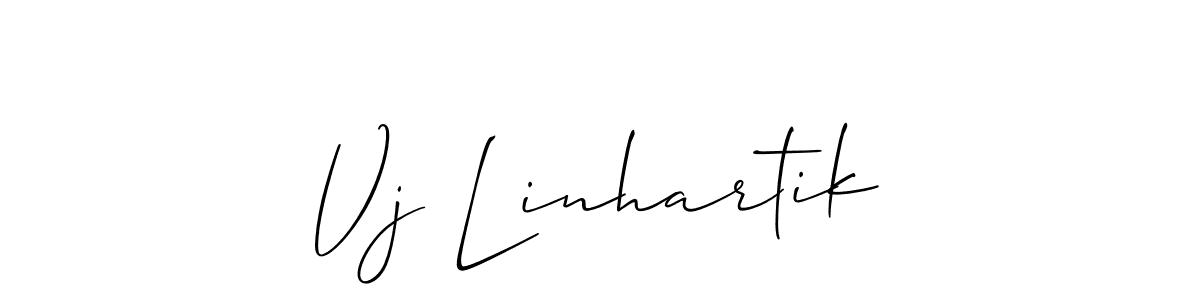 Check out images of Autograph of Vj Linhartik name. Actor Vj Linhartik Signature Style. Allison_Script is a professional sign style online. Vj Linhartik signature style 2 images and pictures png