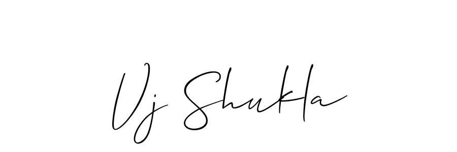 How to make Vj Shukla name signature. Use Allison_Script style for creating short signs online. This is the latest handwritten sign. Vj Shukla signature style 2 images and pictures png