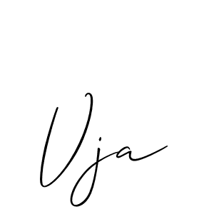 How to make Vja signature? Allison_Script is a professional autograph style. Create handwritten signature for Vja name. Vja signature style 2 images and pictures png