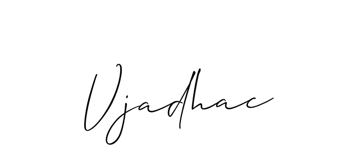 You should practise on your own different ways (Allison_Script) to write your name (Vjadhac) in signature. don't let someone else do it for you. Vjadhac signature style 2 images and pictures png