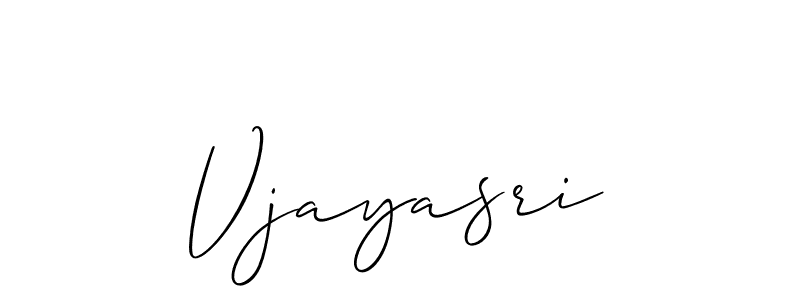 Use a signature maker to create a handwritten signature online. With this signature software, you can design (Allison_Script) your own signature for name Vjayasri. Vjayasri signature style 2 images and pictures png