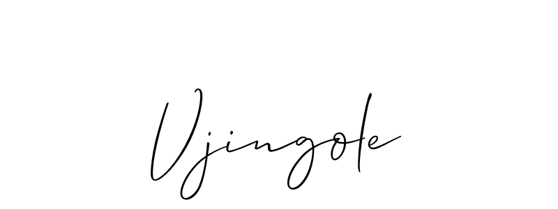 Similarly Allison_Script is the best handwritten signature design. Signature creator online .You can use it as an online autograph creator for name Vjingole. Vjingole signature style 2 images and pictures png