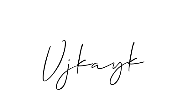 if you are searching for the best signature style for your name Vjkayk. so please give up your signature search. here we have designed multiple signature styles  using Allison_Script. Vjkayk signature style 2 images and pictures png