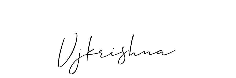 Create a beautiful signature design for name Vjkrishna. With this signature (Allison_Script) fonts, you can make a handwritten signature for free. Vjkrishna signature style 2 images and pictures png