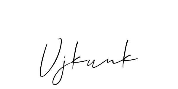 Design your own signature with our free online signature maker. With this signature software, you can create a handwritten (Allison_Script) signature for name Vjkunk. Vjkunk signature style 2 images and pictures png