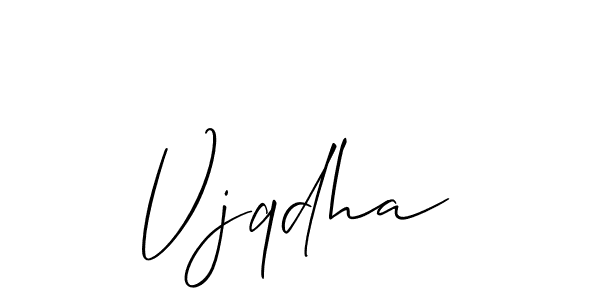 How to make Vjqdha signature? Allison_Script is a professional autograph style. Create handwritten signature for Vjqdha name. Vjqdha signature style 2 images and pictures png