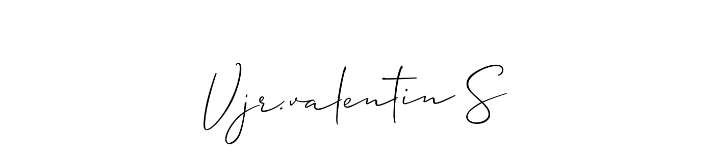 Make a beautiful signature design for name Vjr.valentin S. With this signature (Allison_Script) style, you can create a handwritten signature for free. Vjr.valentin S signature style 2 images and pictures png