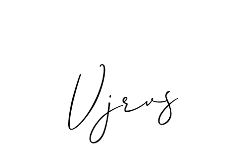 The best way (Allison_Script) to make a short signature is to pick only two or three words in your name. The name Vjrvs include a total of six letters. For converting this name. Vjrvs signature style 2 images and pictures png