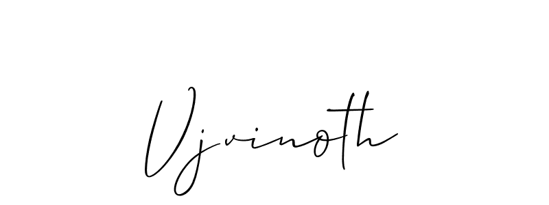 Create a beautiful signature design for name Vjvinoth. With this signature (Allison_Script) fonts, you can make a handwritten signature for free. Vjvinoth signature style 2 images and pictures png