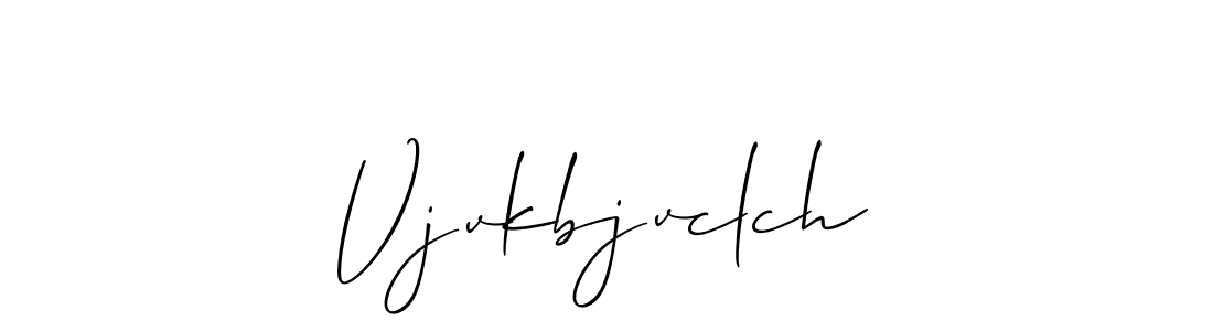 The best way (Allison_Script) to make a short signature is to pick only two or three words in your name. The name Vjvkbjvclch include a total of six letters. For converting this name. Vjvkbjvclch signature style 2 images and pictures png