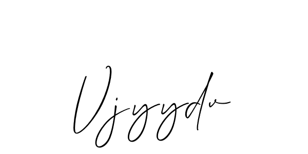 How to Draw Vjyydv signature style? Allison_Script is a latest design signature styles for name Vjyydv. Vjyydv signature style 2 images and pictures png