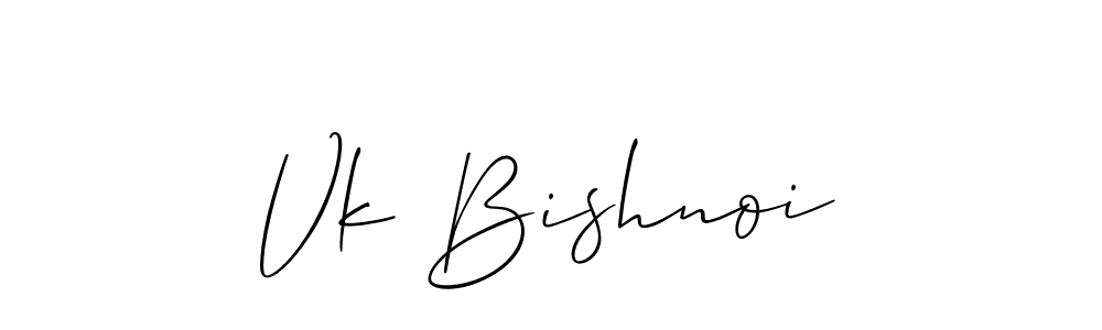 It looks lik you need a new signature style for name Vk Bishnoi. Design unique handwritten (Allison_Script) signature with our free signature maker in just a few clicks. Vk Bishnoi signature style 2 images and pictures png