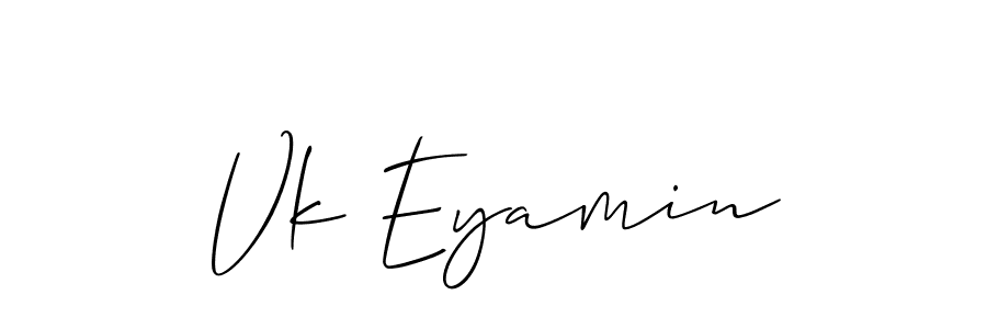 Check out images of Autograph of Vk Eyamin name. Actor Vk Eyamin Signature Style. Allison_Script is a professional sign style online. Vk Eyamin signature style 2 images and pictures png