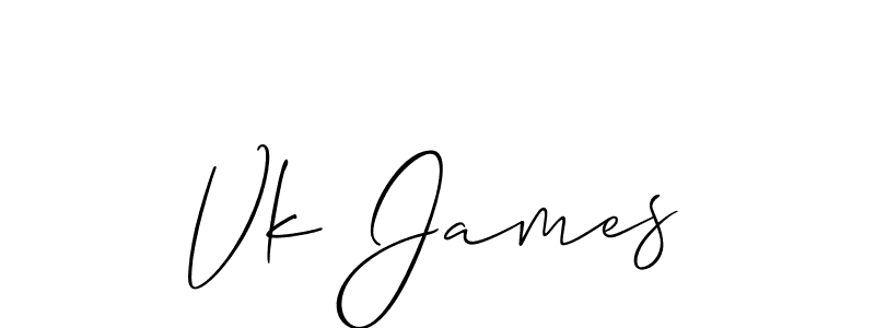 Check out images of Autograph of Vk James name. Actor Vk James Signature Style. Allison_Script is a professional sign style online. Vk James signature style 2 images and pictures png