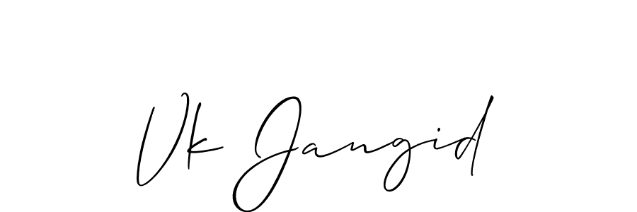 Make a beautiful signature design for name Vk Jangid. Use this online signature maker to create a handwritten signature for free. Vk Jangid signature style 2 images and pictures png