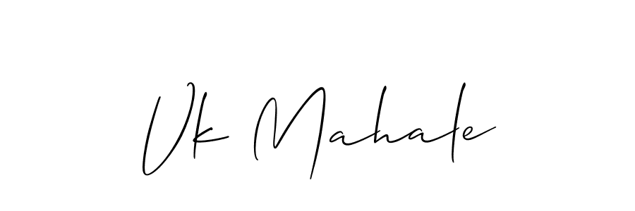 How to make Vk Mahale signature? Allison_Script is a professional autograph style. Create handwritten signature for Vk Mahale name. Vk Mahale signature style 2 images and pictures png