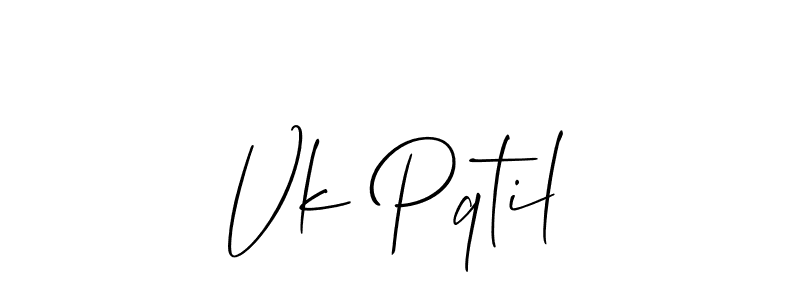 You should practise on your own different ways (Allison_Script) to write your name (Vk Pqtil) in signature. don't let someone else do it for you. Vk Pqtil signature style 2 images and pictures png