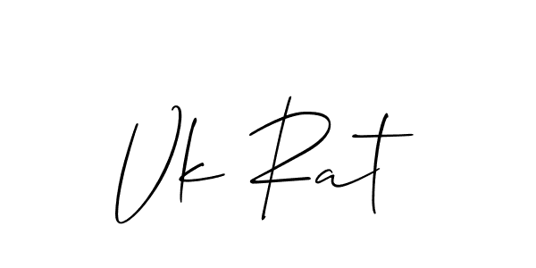 Also we have Vk Rat name is the best signature style. Create professional handwritten signature collection using Allison_Script autograph style. Vk Rat signature style 2 images and pictures png