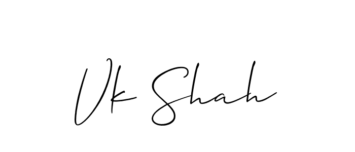 It looks lik you need a new signature style for name Vk Shah. Design unique handwritten (Allison_Script) signature with our free signature maker in just a few clicks. Vk Shah signature style 2 images and pictures png