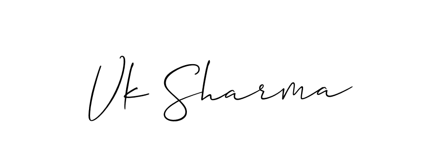 How to make Vk Sharma name signature. Use Allison_Script style for creating short signs online. This is the latest handwritten sign. Vk Sharma signature style 2 images and pictures png