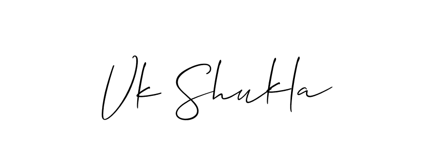 How to make Vk Shukla name signature. Use Allison_Script style for creating short signs online. This is the latest handwritten sign. Vk Shukla signature style 2 images and pictures png