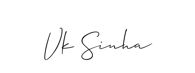 How to make Vk Sinha name signature. Use Allison_Script style for creating short signs online. This is the latest handwritten sign. Vk Sinha signature style 2 images and pictures png