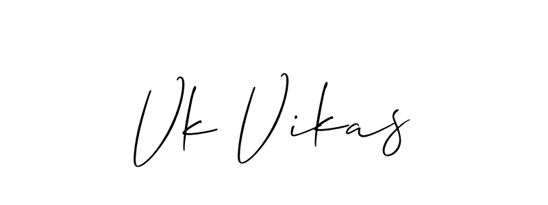 Make a beautiful signature design for name Vk Vikas. Use this online signature maker to create a handwritten signature for free. Vk Vikas signature style 2 images and pictures png