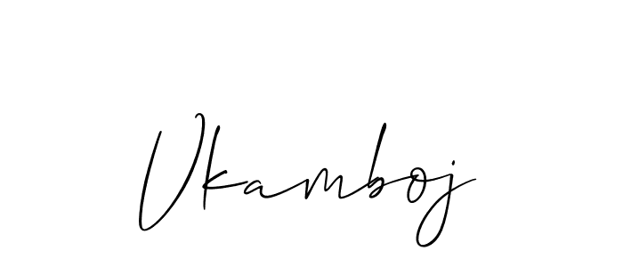 Best and Professional Signature Style for Vkamboj. Allison_Script Best Signature Style Collection. Vkamboj signature style 2 images and pictures png