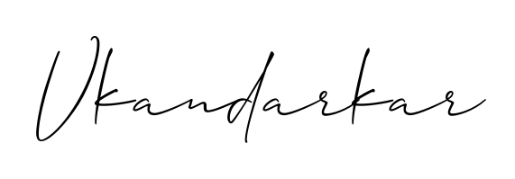 Make a beautiful signature design for name Vkandarkar. Use this online signature maker to create a handwritten signature for free. Vkandarkar signature style 2 images and pictures png