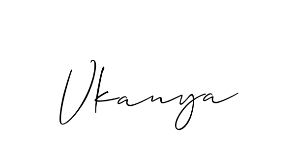 Best and Professional Signature Style for Vkanya. Allison_Script Best Signature Style Collection. Vkanya signature style 2 images and pictures png