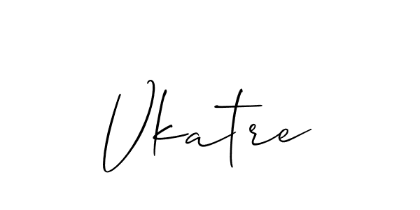 Allison_Script is a professional signature style that is perfect for those who want to add a touch of class to their signature. It is also a great choice for those who want to make their signature more unique. Get Vkatre name to fancy signature for free. Vkatre signature style 2 images and pictures png