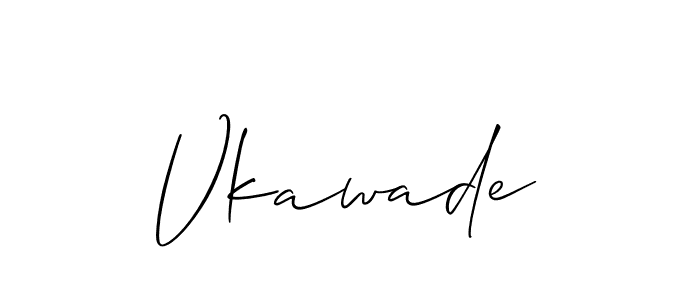 Vkawade stylish signature style. Best Handwritten Sign (Allison_Script) for my name. Handwritten Signature Collection Ideas for my name Vkawade. Vkawade signature style 2 images and pictures png