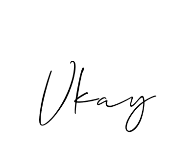 You should practise on your own different ways (Allison_Script) to write your name (Vkay) in signature. don't let someone else do it for you. Vkay signature style 2 images and pictures png