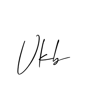 Create a beautiful signature design for name Vkb. With this signature (Allison_Script) fonts, you can make a handwritten signature for free. Vkb signature style 2 images and pictures png