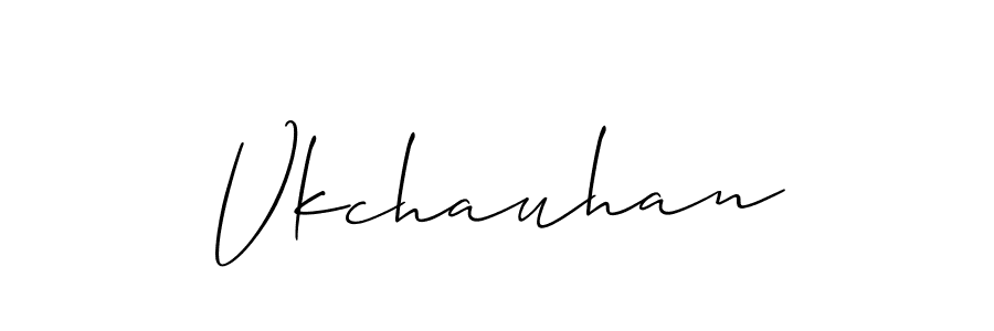 How to make Vkchauhan signature? Allison_Script is a professional autograph style. Create handwritten signature for Vkchauhan name. Vkchauhan signature style 2 images and pictures png