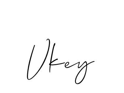 How to make Vkey signature? Allison_Script is a professional autograph style. Create handwritten signature for Vkey name. Vkey signature style 2 images and pictures png