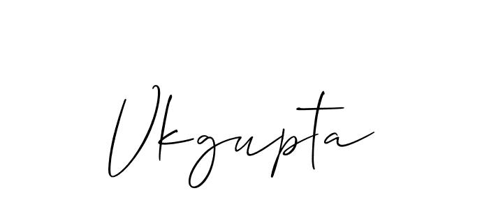 Design your own signature with our free online signature maker. With this signature software, you can create a handwritten (Allison_Script) signature for name Vkgupta. Vkgupta signature style 2 images and pictures png