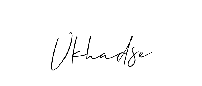 Also we have Vkhadse name is the best signature style. Create professional handwritten signature collection using Allison_Script autograph style. Vkhadse signature style 2 images and pictures png