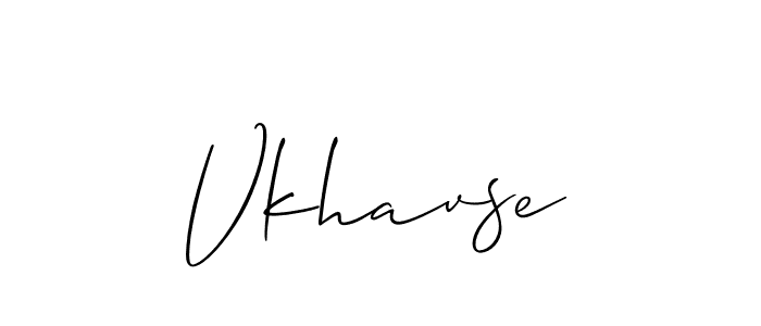 It looks lik you need a new signature style for name Vkhavse. Design unique handwritten (Allison_Script) signature with our free signature maker in just a few clicks. Vkhavse signature style 2 images and pictures png