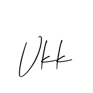 Make a beautiful signature design for name Vkk. Use this online signature maker to create a handwritten signature for free. Vkk signature style 2 images and pictures png