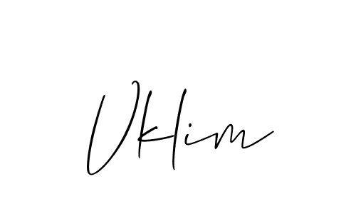 Vklim stylish signature style. Best Handwritten Sign (Allison_Script) for my name. Handwritten Signature Collection Ideas for my name Vklim. Vklim signature style 2 images and pictures png