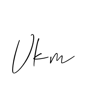 How to make Vkm signature? Allison_Script is a professional autograph style. Create handwritten signature for Vkm name. Vkm signature style 2 images and pictures png