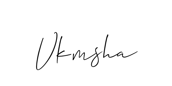 You should practise on your own different ways (Allison_Script) to write your name (Vkmsha) in signature. don't let someone else do it for you. Vkmsha signature style 2 images and pictures png