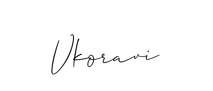 How to make Vkoravi signature? Allison_Script is a professional autograph style. Create handwritten signature for Vkoravi name. Vkoravi signature style 2 images and pictures png
