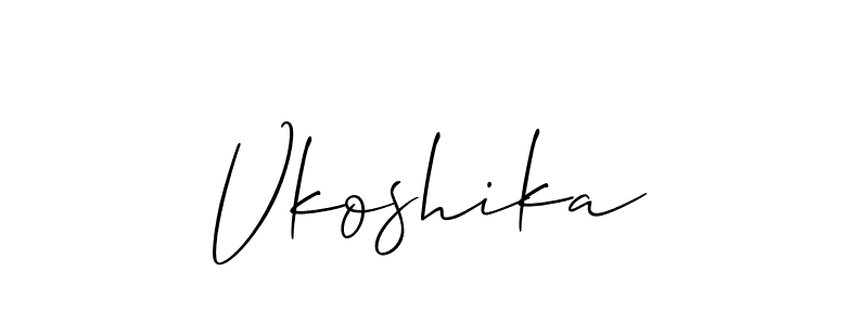 Make a beautiful signature design for name Vkoshika. Use this online signature maker to create a handwritten signature for free. Vkoshika signature style 2 images and pictures png