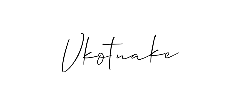 if you are searching for the best signature style for your name Vkotnake. so please give up your signature search. here we have designed multiple signature styles  using Allison_Script. Vkotnake signature style 2 images and pictures png